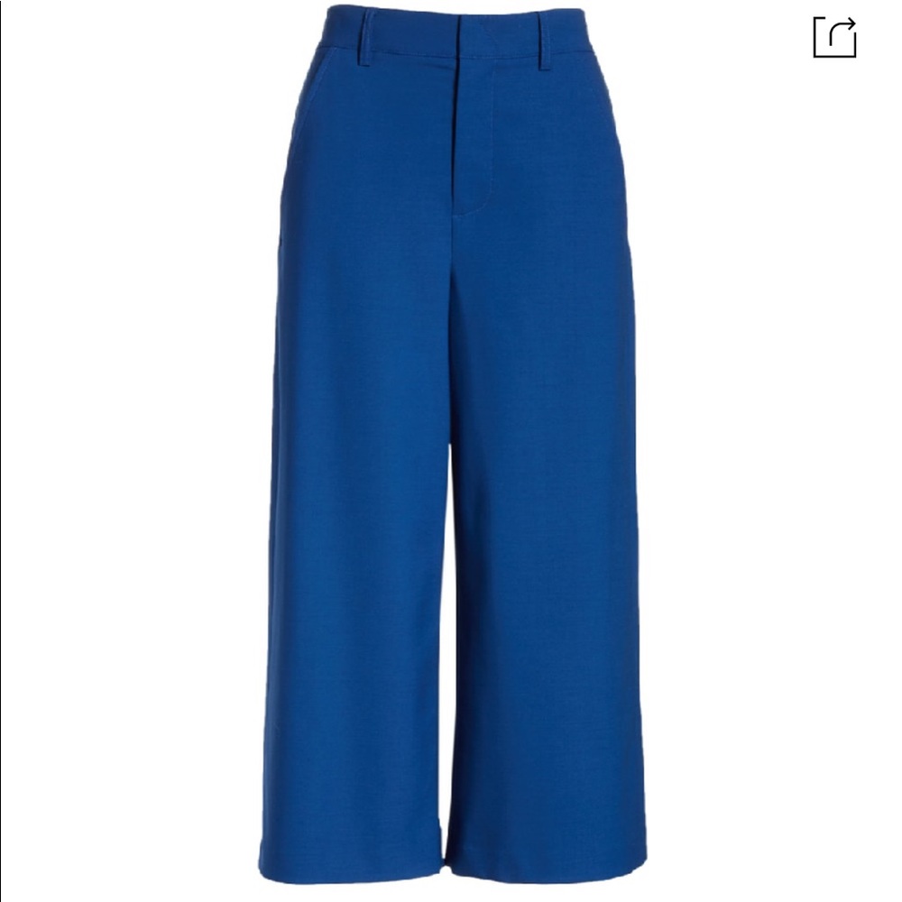 VINCE WIDE LEG CROPPED WOOL PANT